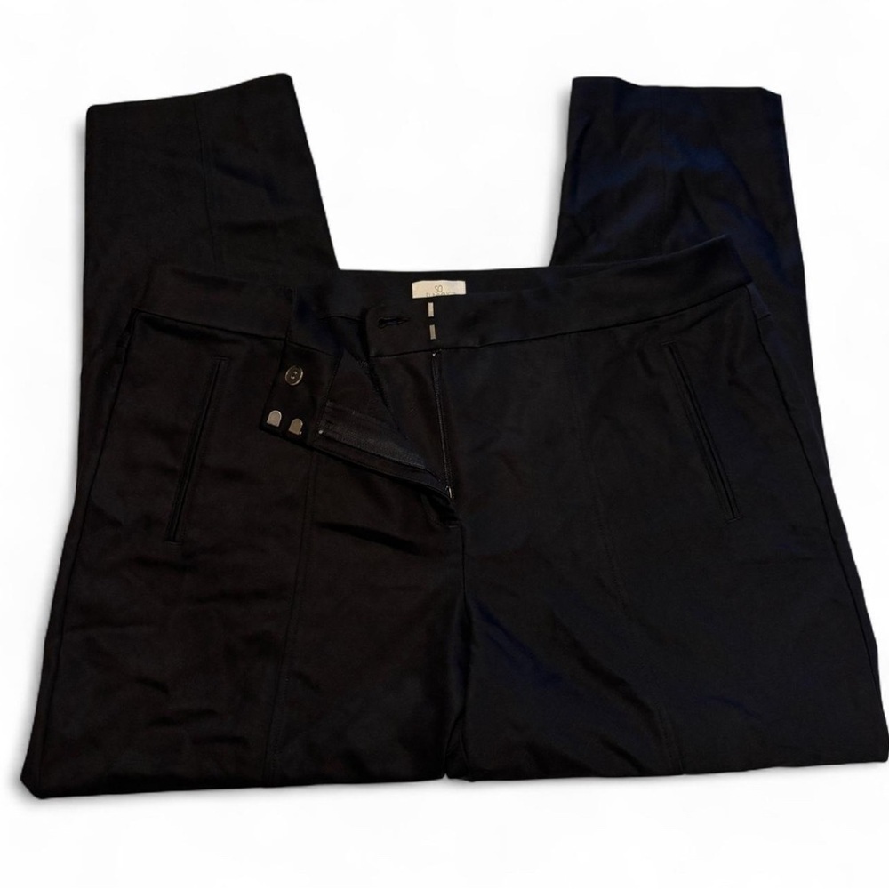 Chico’s So Slimming Pants 3 Ankle Black Stretch Cotton Blend Trousers Workwear - Picture 5 of 7